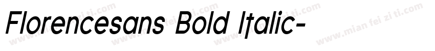 Florencesans Bold Italic字体转换